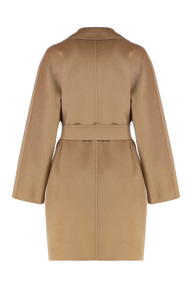 wool and cashmere midi coat by Selfnex