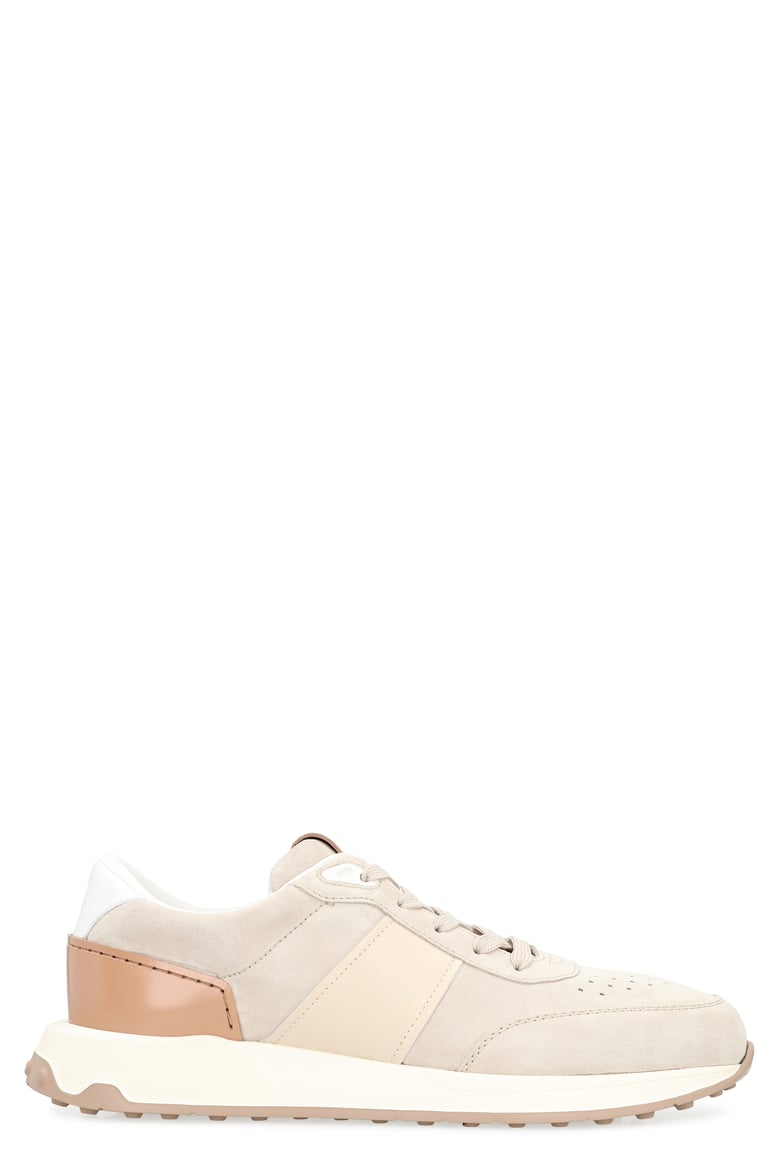 suede sneakers with leather inserts by Selfnex