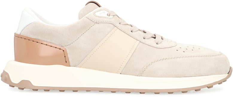 suede sneakers with leather inserts by Selfnex