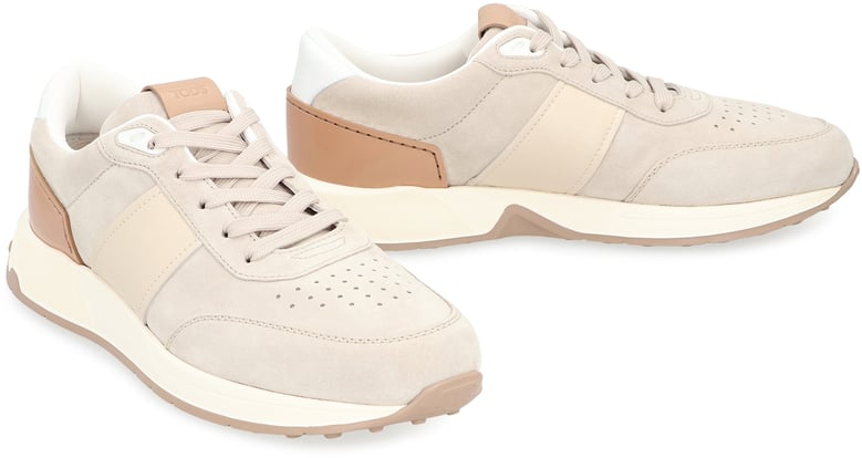 suede sneakers with leather inserts by Selfnex