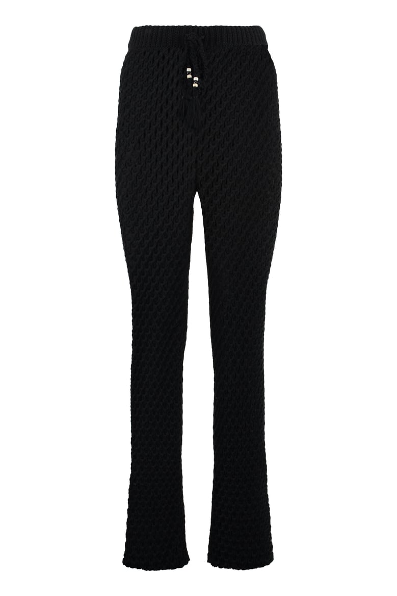 flared knitted trousers by Selfnex