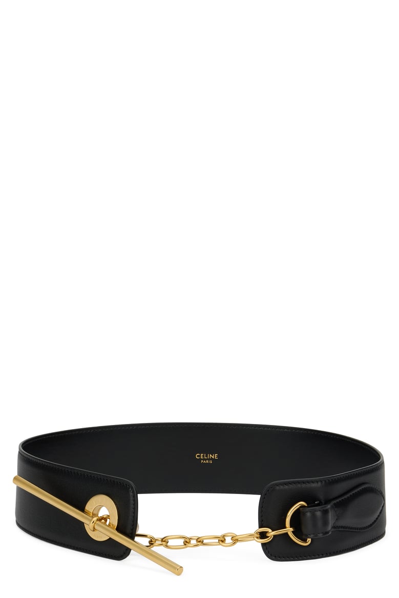 leather belt with golden buckle by Selfnex