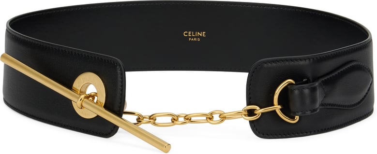 leather belt with golden buckle by Selfnex