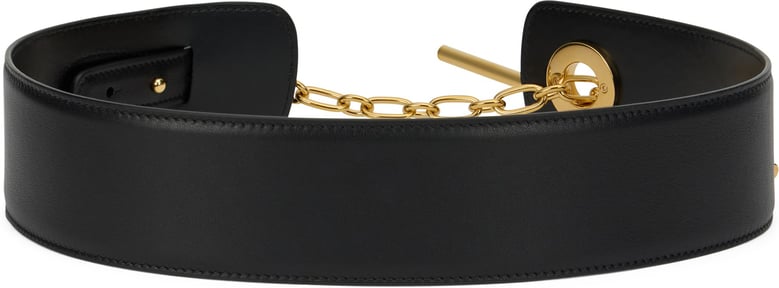 leather belt with golden buckle by Selfnex