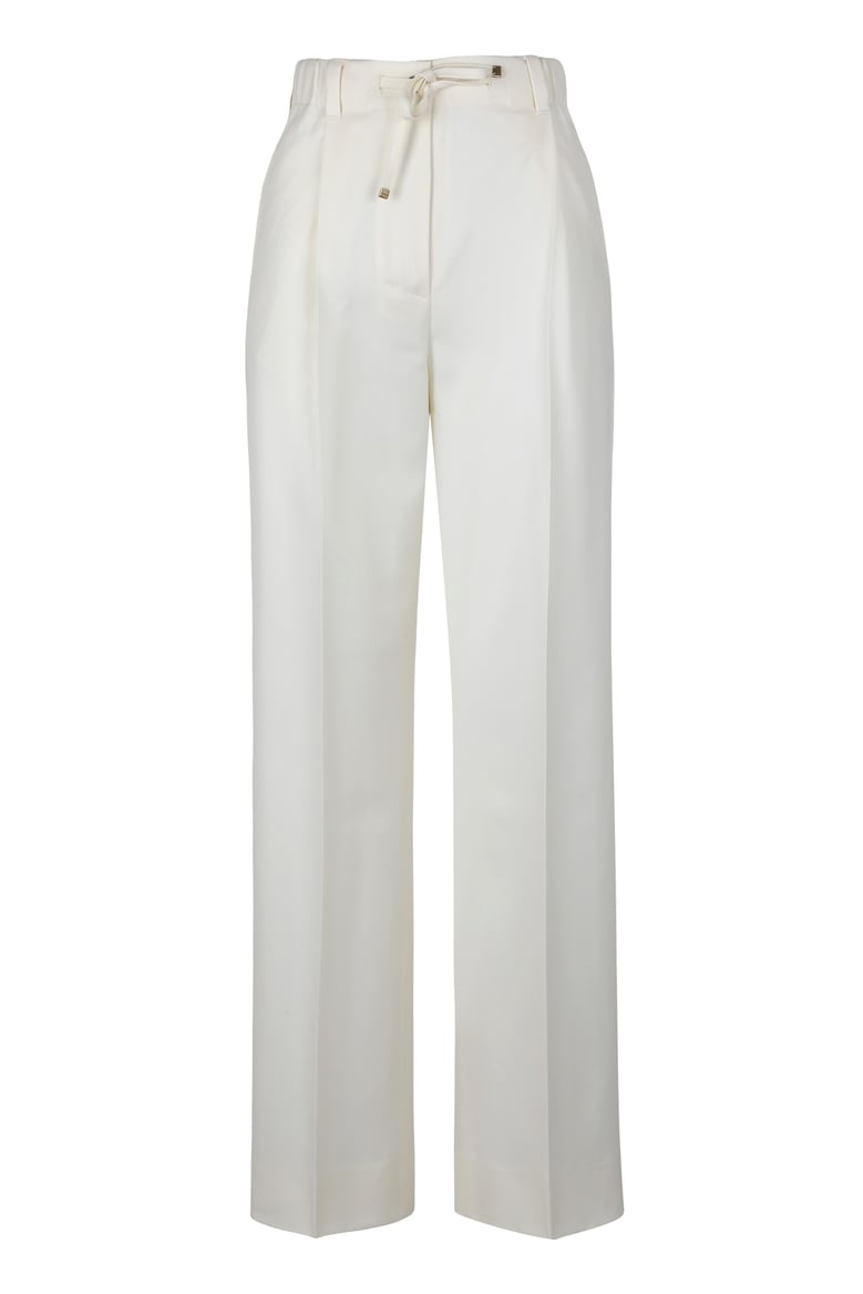 trousers in wool gabardine white by Selfnex
