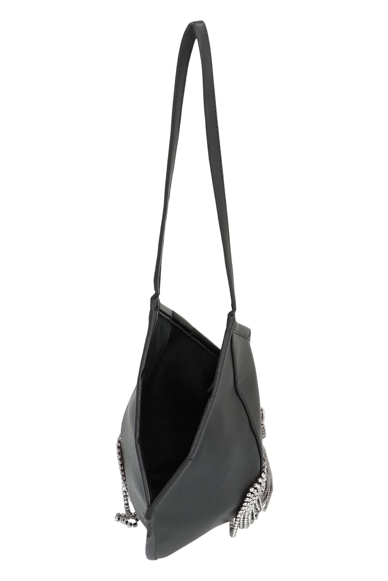 clutch bag black vegan leather by Selfnex