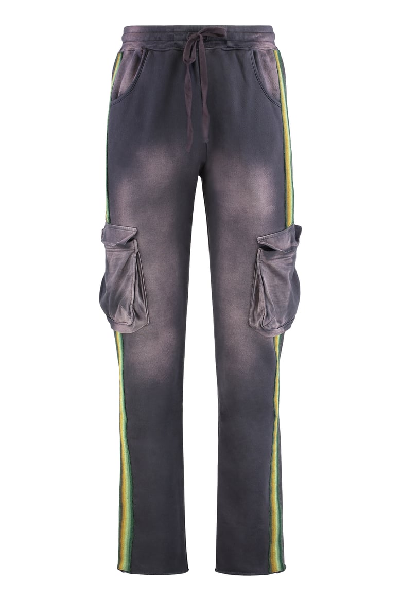 grey cotton cargo trousers by Selfnex
