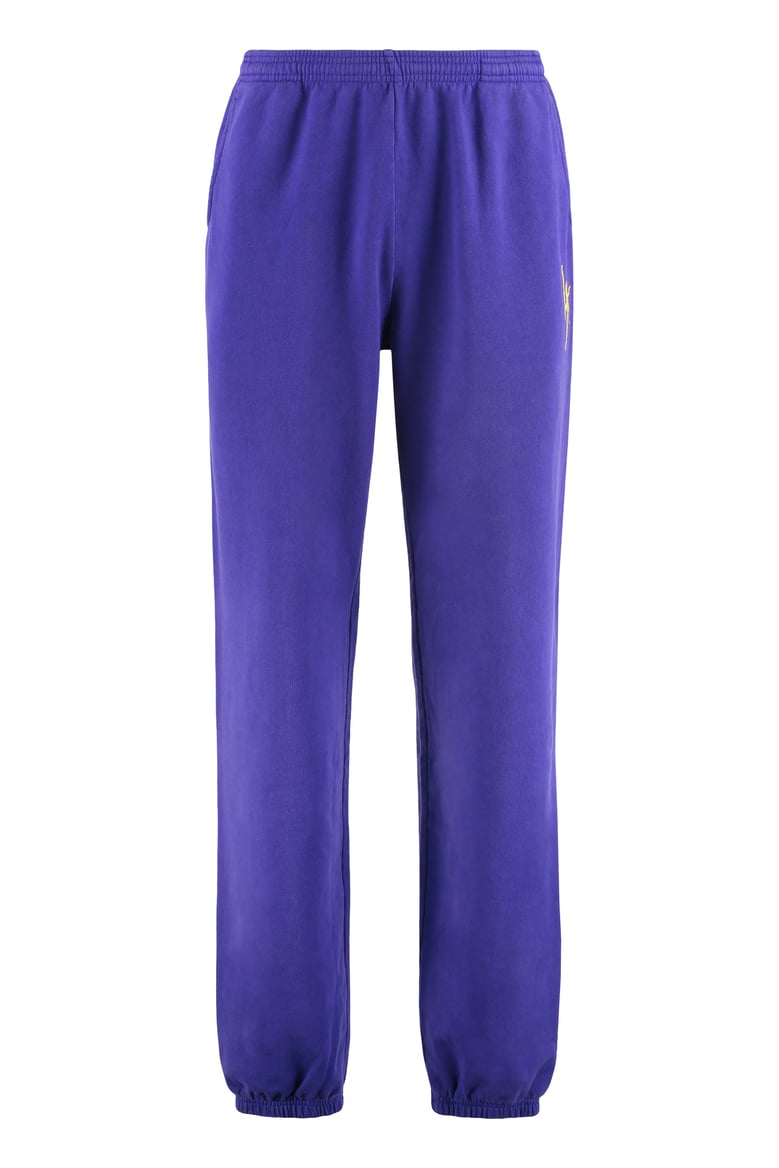 purple cotton track pants by Selfnex