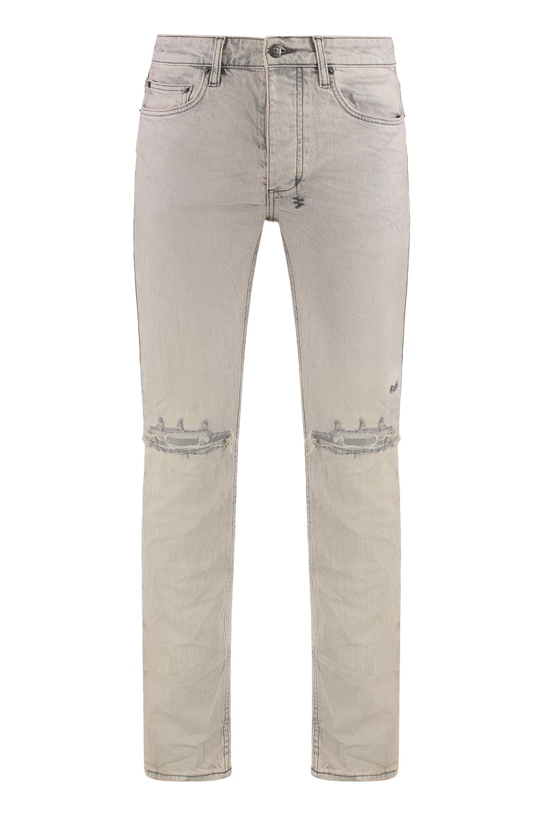 grey slim-fit jeans by Selfnex