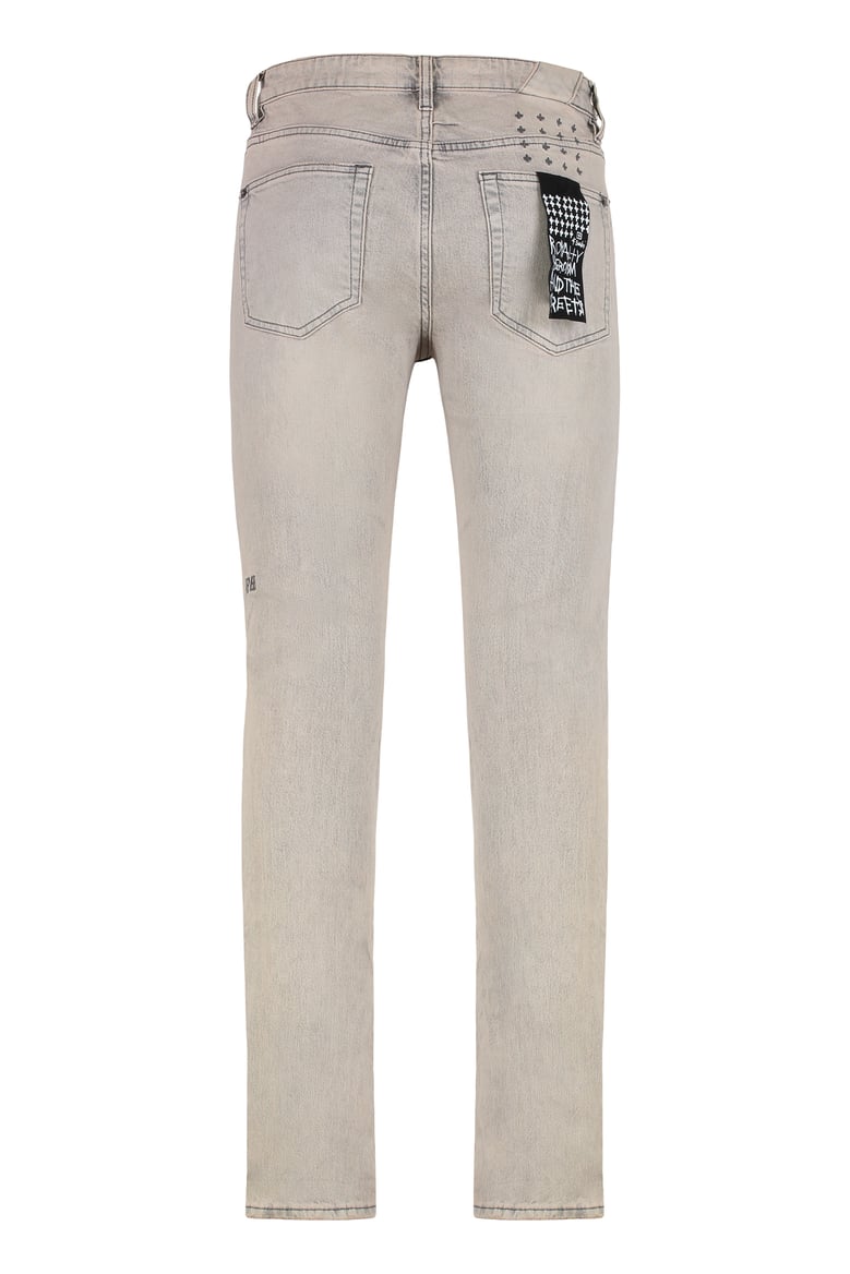grey slim-fit jeans by Selfnex