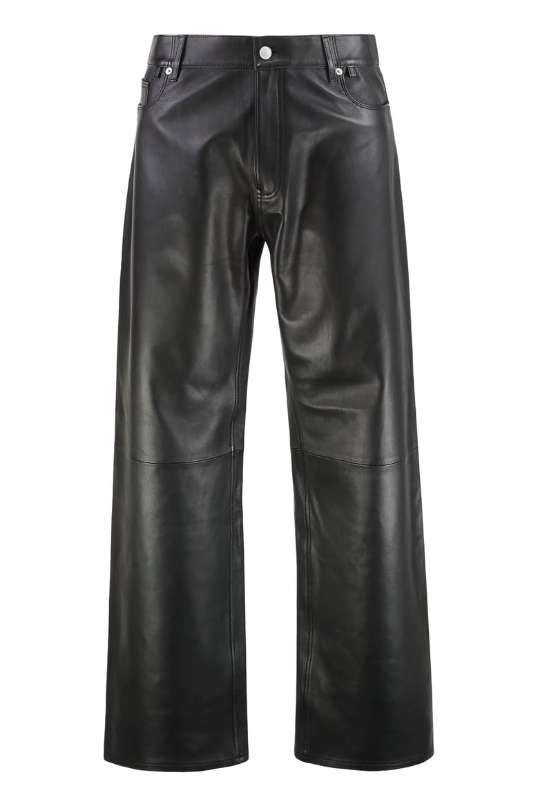 faux leather trousers by Selfnex