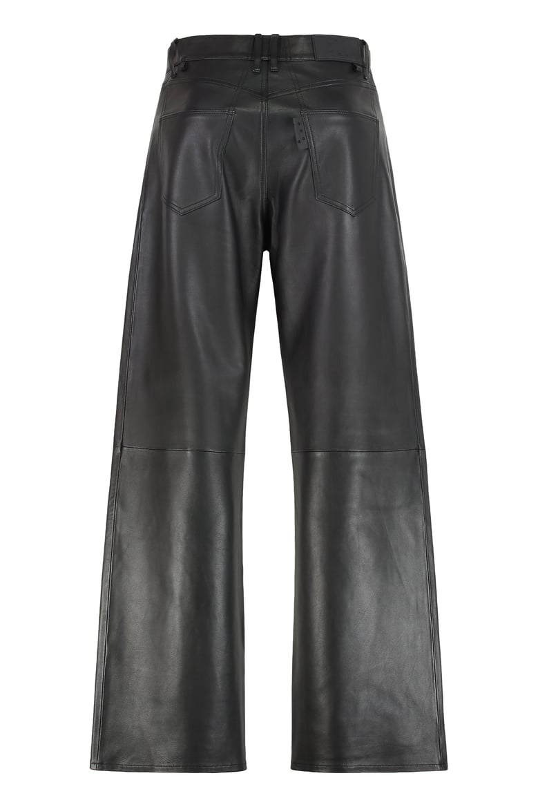 faux leather trousers by Selfnex