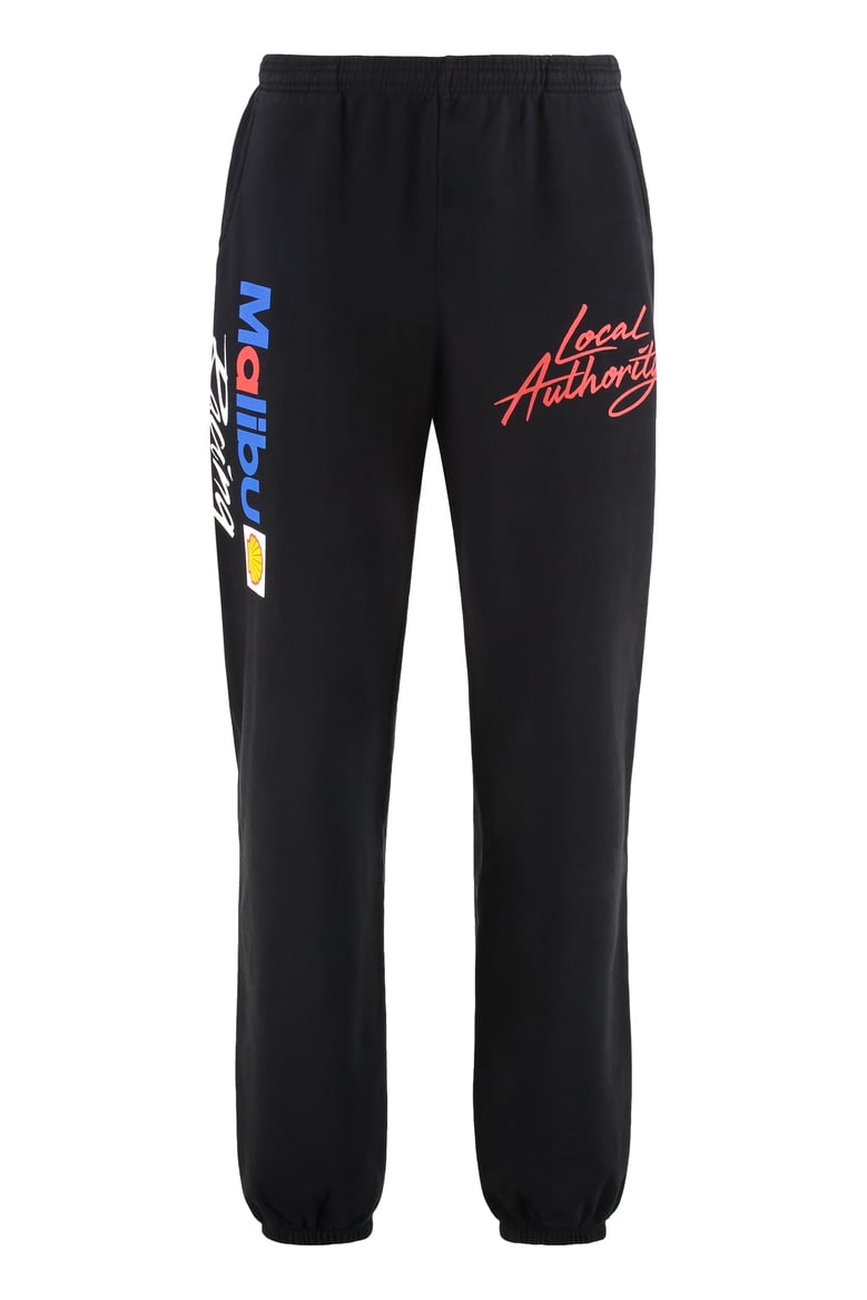 black cotton track pants by Selfnex