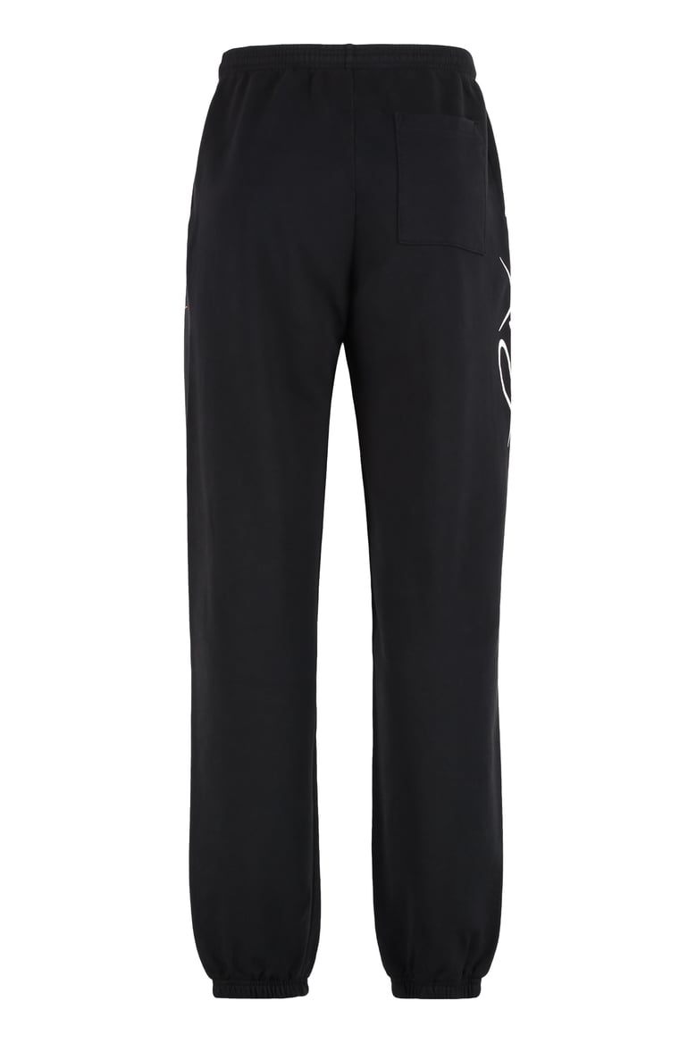 black cotton track pants by Selfnex