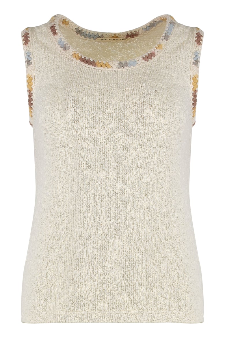 cotton knitted sleeveless top by Selfnex