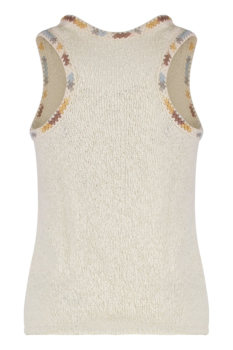 cotton knitted sleeveless top by Selfnex