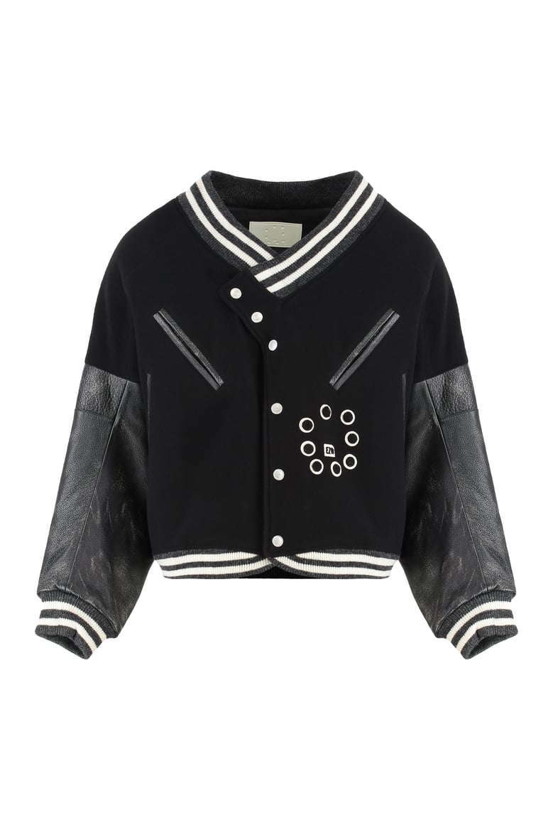 black cotton bomber jacket by Selfnex