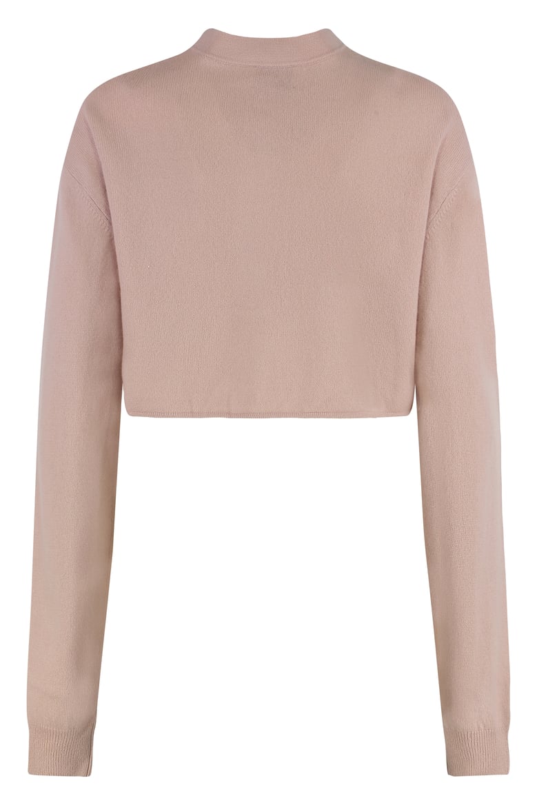 cropped sweater in light pink by Selfnex
