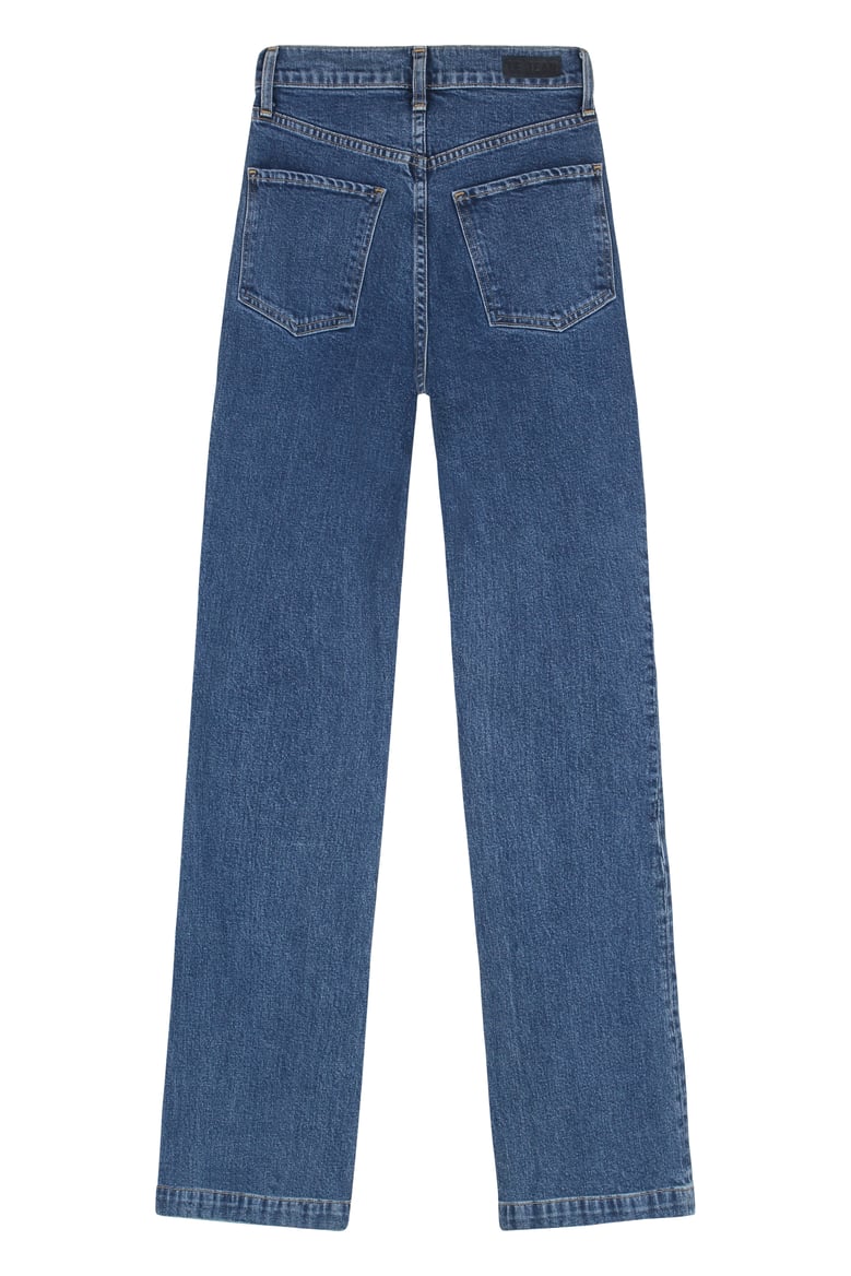 straight leg denim jeans by Selfnex