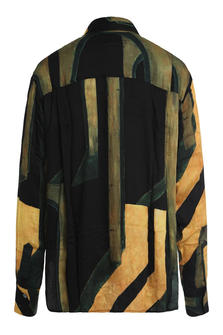 printed long-sleeved viscose shirt by Selfnex