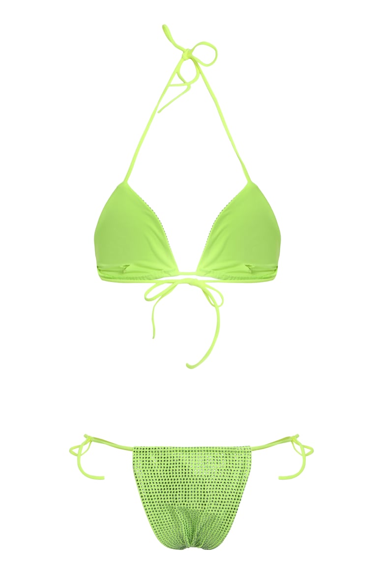 two-piece light green swimsuit by Selfnex