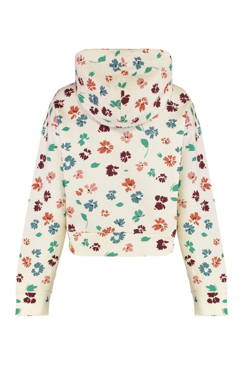 floral print cotton hoodie by Selfnex