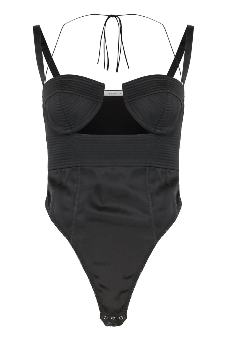 satin body with adjustable straps by Selfnex