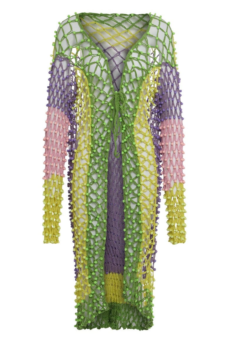 multicolor mesh cardigan by Selfnex