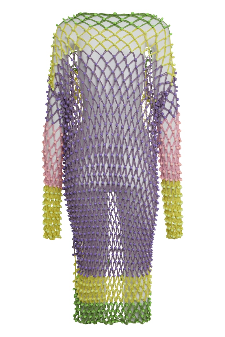 multicolor mesh cardigan by Selfnex