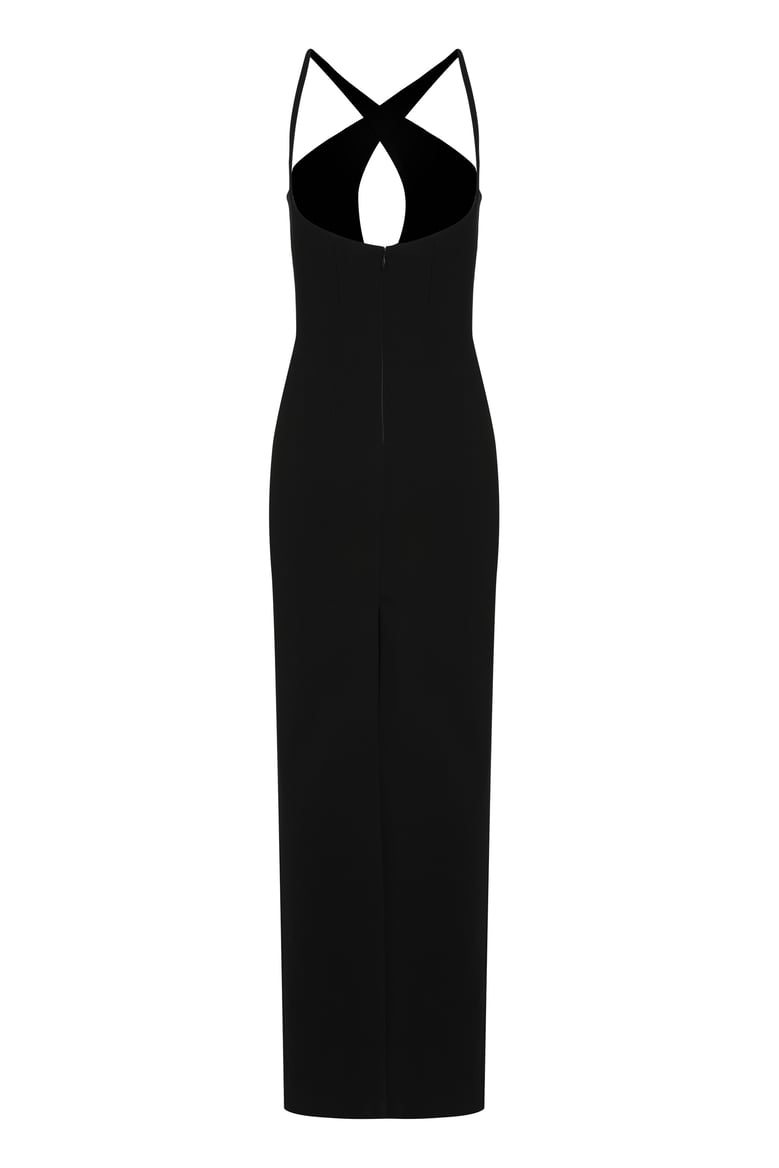 long black dress with elegant design by Selfnex