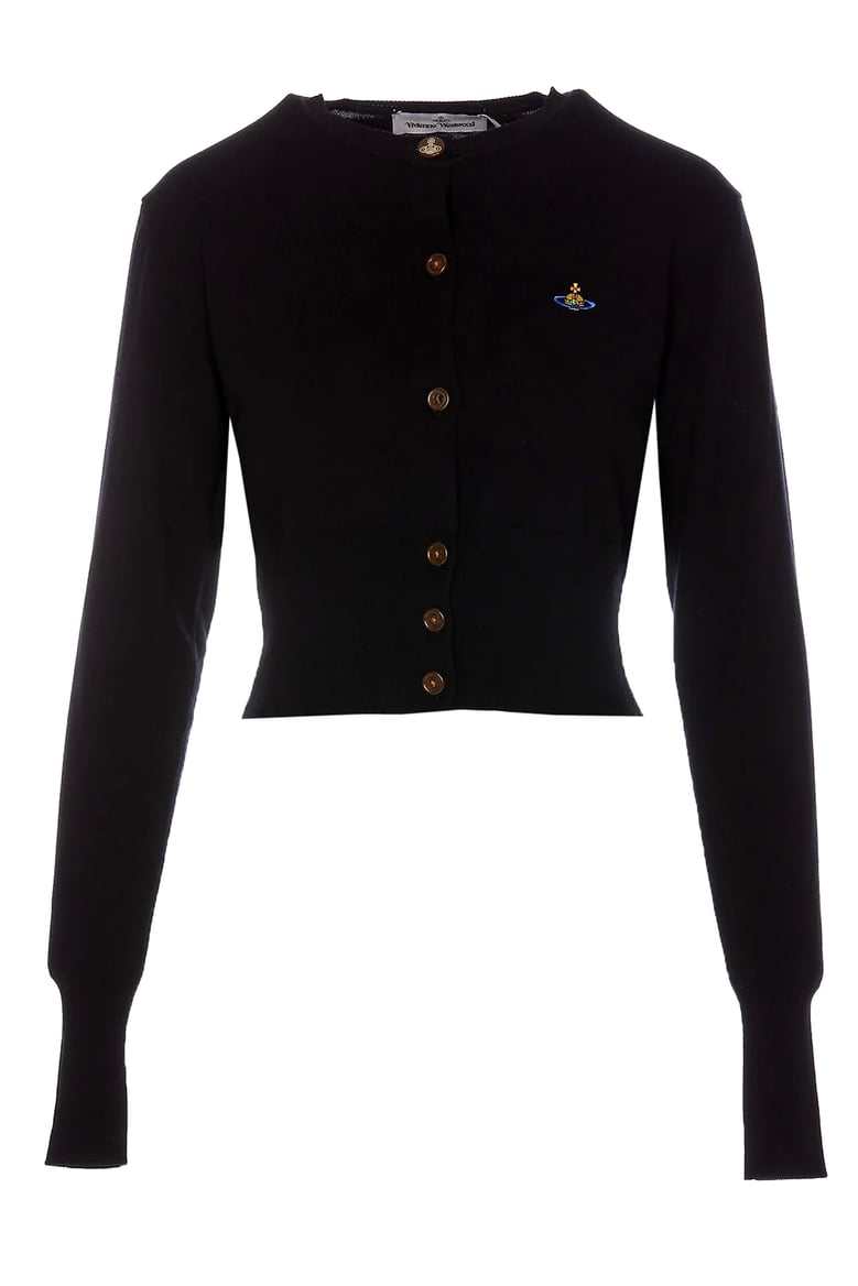 cardigan bea cropped black wool-silk by Selfnex