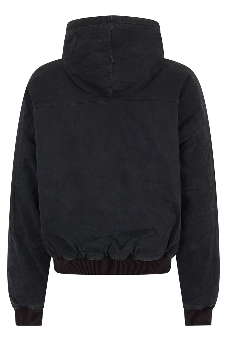 hooded bomber jacket grey by Selfnex