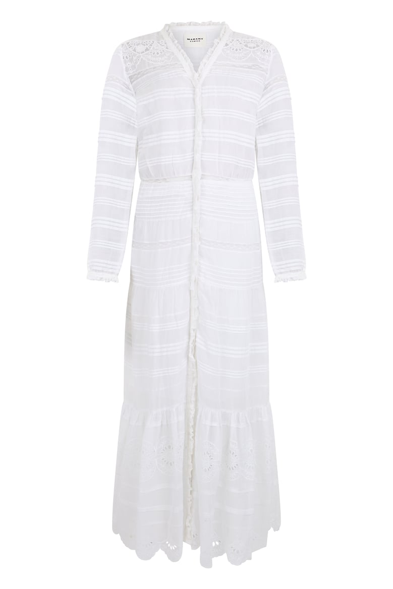 long dress white cotton by Selfnex