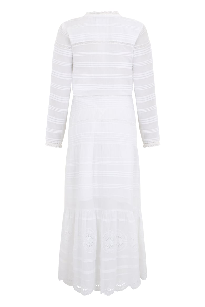 long dress white cotton by Selfnex