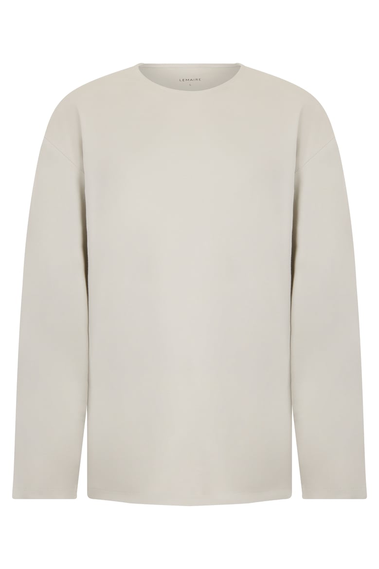 long-sleeve shirt cotton-silk beige by Selfnex