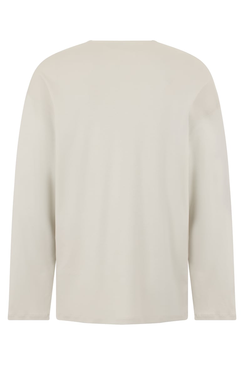 long-sleeve shirt cotton-silk beige by Selfnex