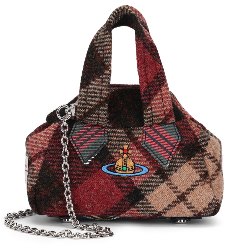 handbag in multicolour tweed wool by Selfnex