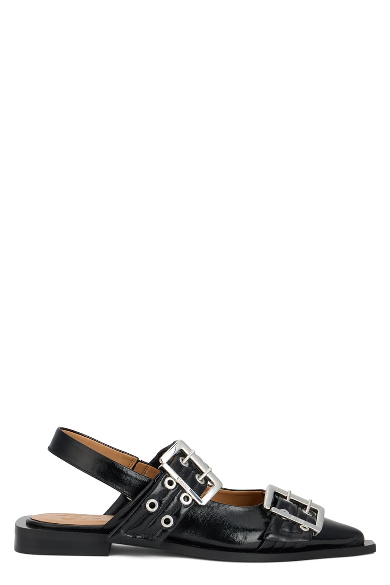 ballet flats with buckle black by Selfnex