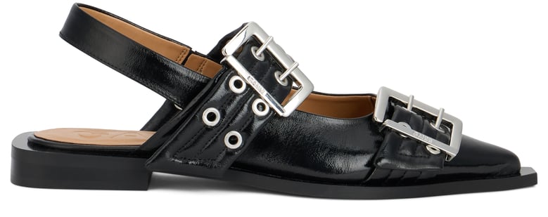 ballet flats with buckle black by Selfnex