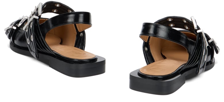 ballet flats with buckle black by Selfnex