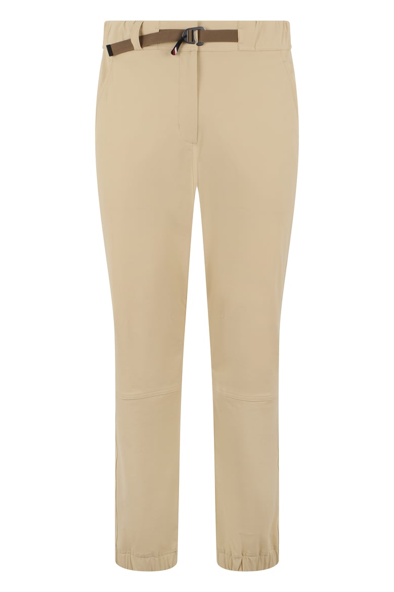 straight trousers with contrasting belt beige by Selfnex