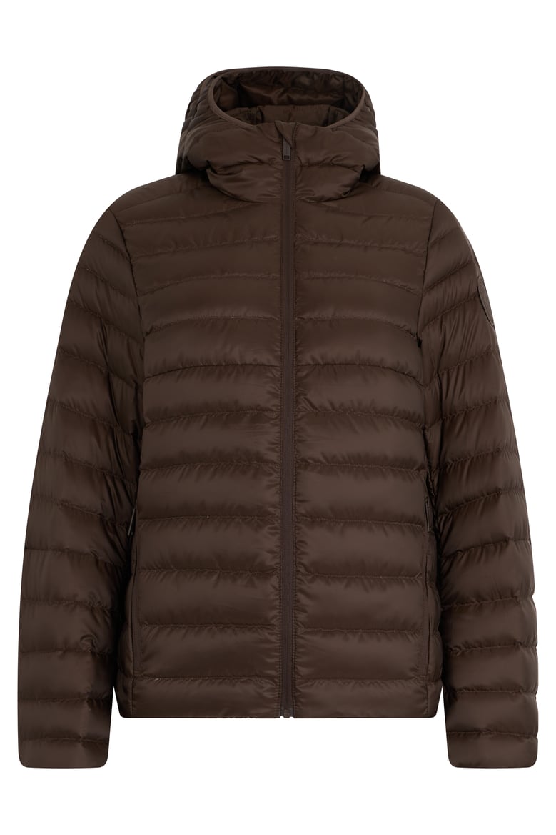 padded jacket with hood — brown by Selfnex
