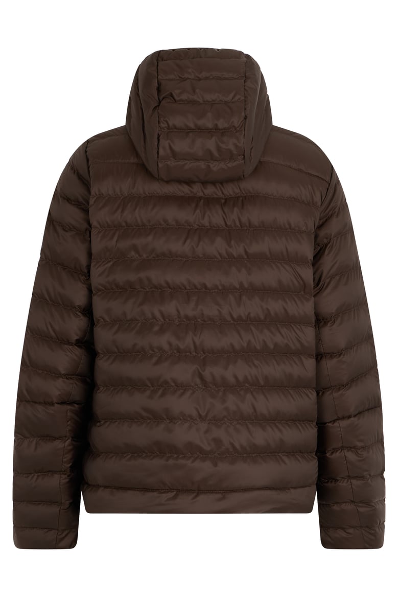 padded jacket with hood — brown by Selfnex