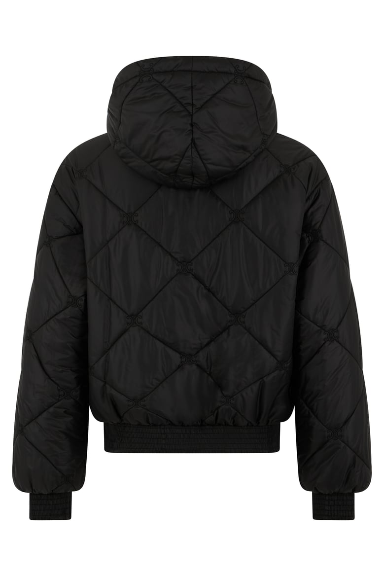 padded hooded jacket black by Selfnex