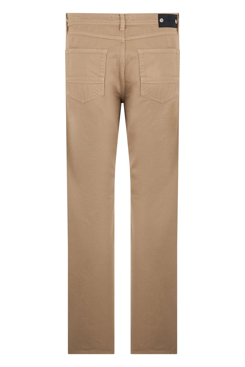 trousers straight cut beige cotton by Selfnex