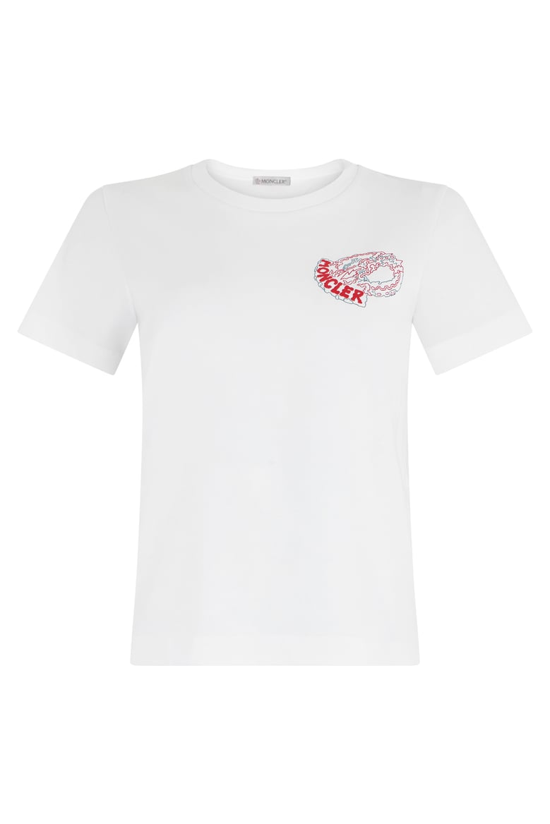 t-shirt with chest print white by Selfnex