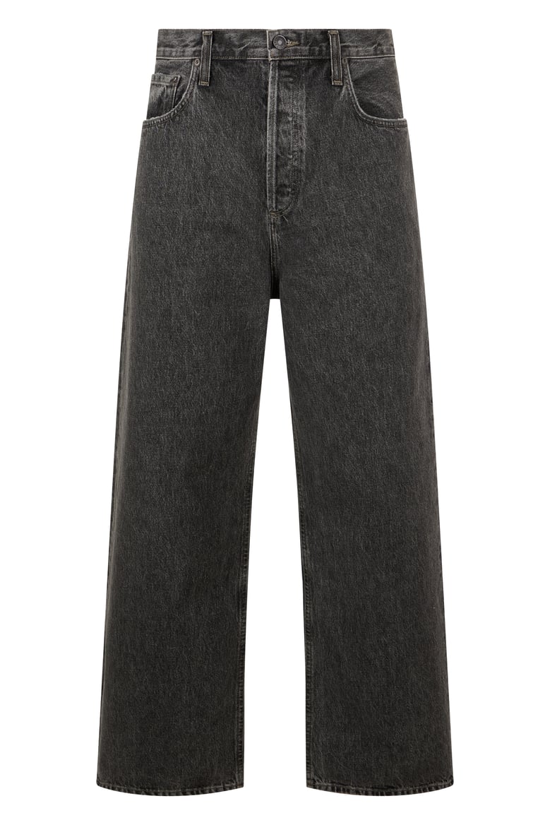 loose denim pants grey by Selfnex
