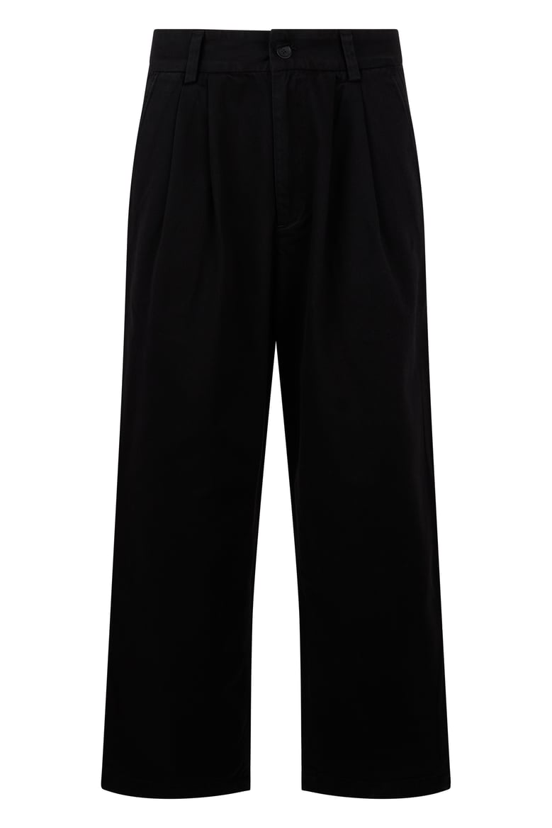 trousers loose cotton black by Selfnex