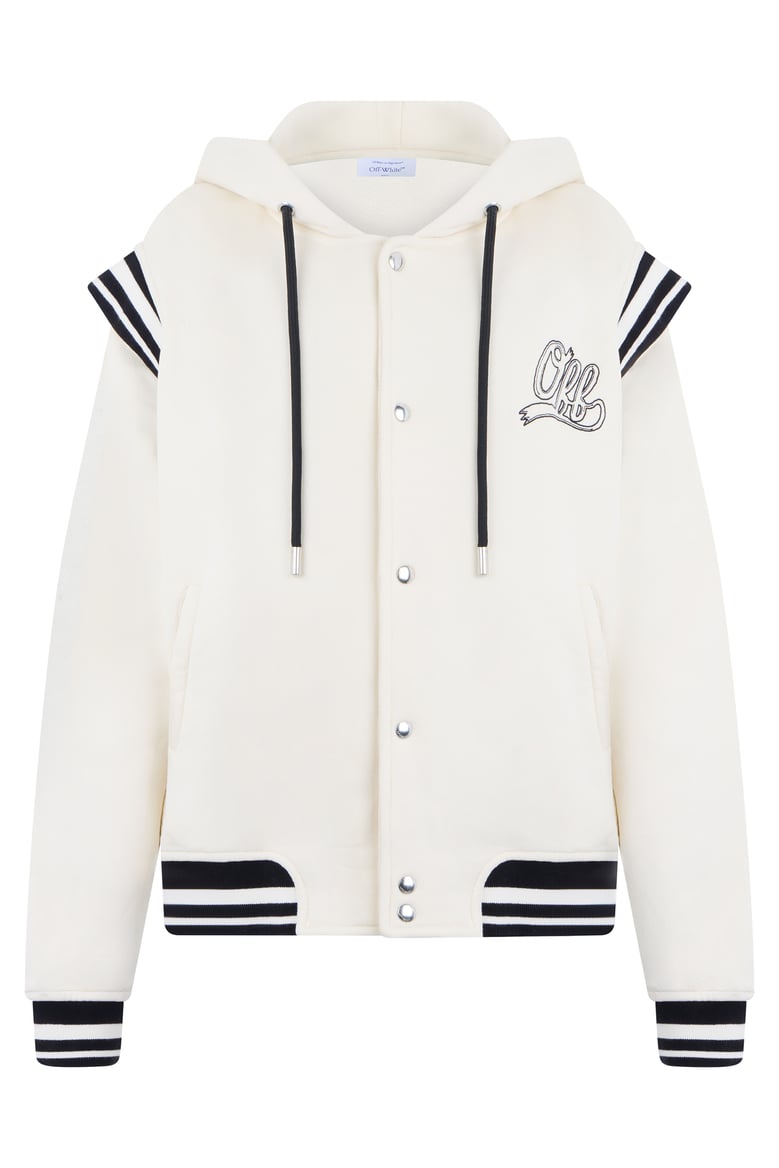 bomber jacket white cotton by Selfnex