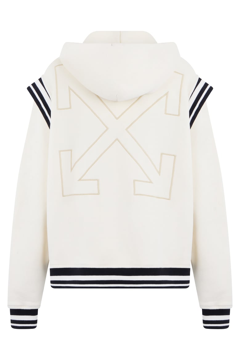 bomber jacket white cotton by Selfnex